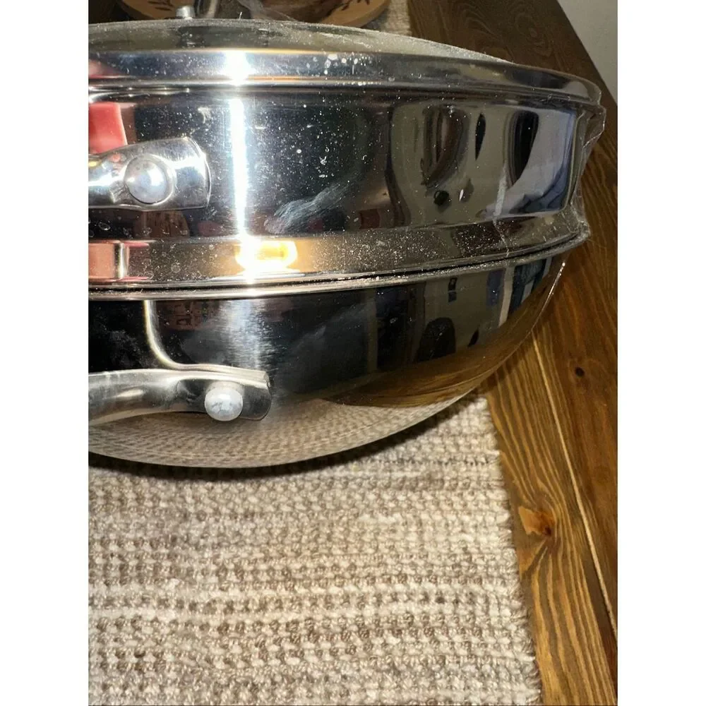 H.T. Traders Steam-A-Wok Stainless Steel Wok Steamer Lid & NWOB
